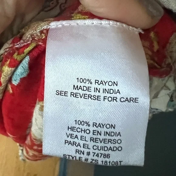 PATRONS OF PEACE Womens Maxi Dress Size S Flowy Beachy Boho Made in India - Picture 6 of 7